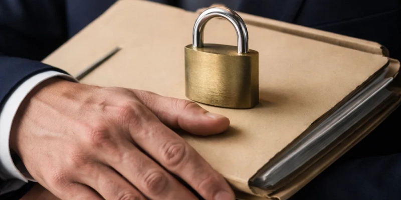 Gesicherte Unterlagen im Büro